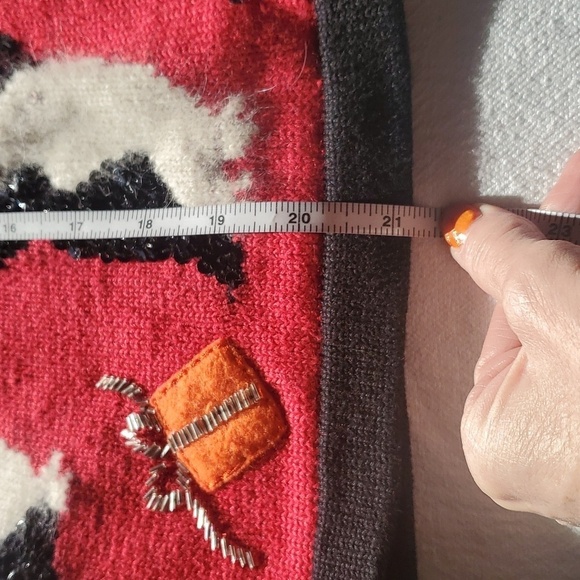 Vintage Design Options by Philip & Jane Gordan Christmas Penguin Sz. S Cardigan - Picture 8 of 9